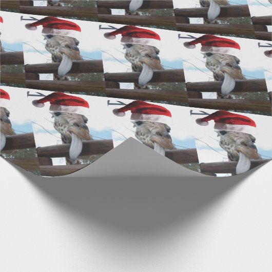 Papier Cadeau Girafe-Tongue-Père Noël (Coin)