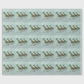 Papier Cadeau Girafes gracieuses (Plat)