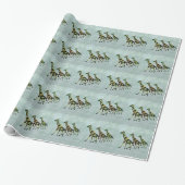 Papier Cadeau Girafes gracieuses (Déroulé)