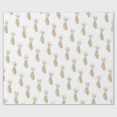 Papier Cadeau Giraffe, Anniversaire, Fête de Noël, Papier à enve (Plat)