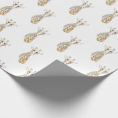Papier Cadeau Giraffe, Anniversaire, Fête de Noël, Papier à enve (Coin)