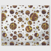 Papier Cadeau Giraffe Brown et jaune (Plat)