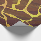 Papier Cadeau Giraffe Brown et jaune (Coin)