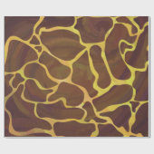 Papier Cadeau Giraffe Brown et jaune (Plat)