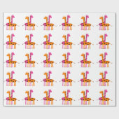 Papier Cadeau Giraffe de dessin (Plat)