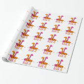 Papier Cadeau Giraffe de dessin (Déroulé)