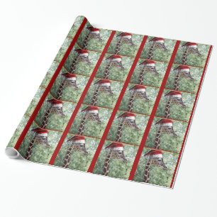 Papier Cadeau Giraffe de Noël