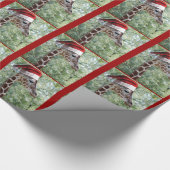 Papier Cadeau Giraffe de Noël (Coin)