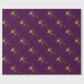 Papier Cadeau Giraffe de Noël (Plat)