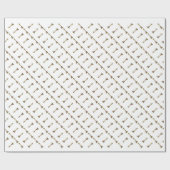 Papier Cadeau Giraffe de Noël (Plat)