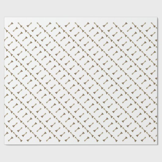 Papier Cadeau Giraffe de Noël (Plat)