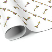 Papier Cadeau Giraffe de Noël (Coin rond)