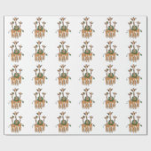 Papier Cadeau Giraffe de vacances (Plat)