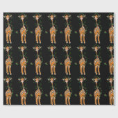 Papier Cadeau Giraffe de vacances - Grain de vacances Wrapland P (Plat)