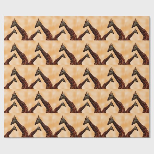 Papier Cadeau Giraffe Double Trouble, Papier à envelopper (Plat)