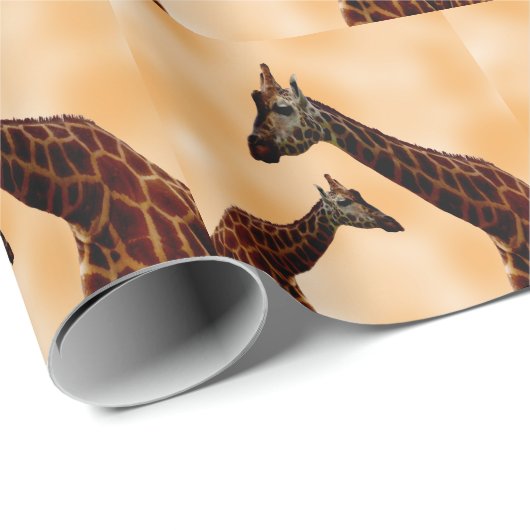 Papier Cadeau Giraffe Double Trouble, Papier à envelopper (Coin rond)