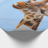 Papier Cadeau Giraffe Portrait papier d'emballage personnalisé (Coin)
