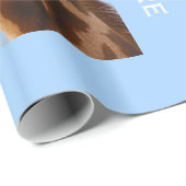 Papier Cadeau Giraffe Portrait papier d'emballage personnalisé (Coin rond)