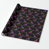 Papier Cadeau Giraffe psychédélique étrange (Déroulé)