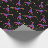 Papier Cadeau Giraffe psychédélique étrange (Coin)