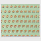 Papier Cadeau Giraffes dormantes jumelles (Plat)