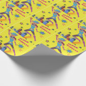 Papier Cadeau Girl Superhero 💥 photo d'anniversaire (Coin)