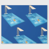 Papier Cadeau Girl Swimming (Plat)