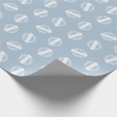 Papier Cadeau Girly Dusty Blue Grad Classe Année (Coin)