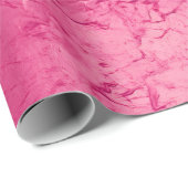 Papier Cadeau Girly Glam Chic Anniversaire Rose (Coin rond)