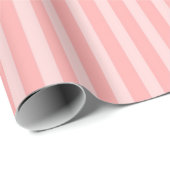 Papier Cadeau Girly Pink Stripes Birthday (Coin rond)