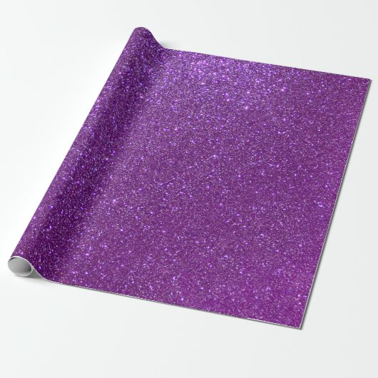 Papier Cadeau Girly Sparkly Royal Purple Parties scintillant (Déroulé)