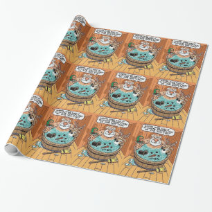 Papier Cadeau Givré dans un baquet chaud
