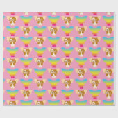 Papier Cadeau Gizmo | Motif arc-en-ciel (Plat)