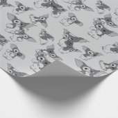 Papier Cadeau Gizmo | Motif noir et blanc (Coin)