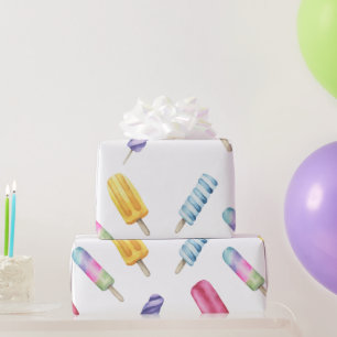 Papier Cadeau Glace à l'eau pour anniversaire
