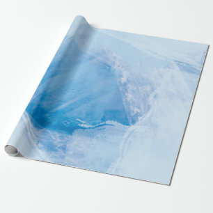 Papier Cadeau glace bleue abstraite