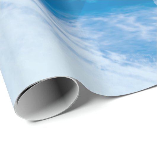 Papier Cadeau glace bleue abstraite (Coin rond)