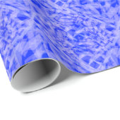 Papier Cadeau Glace géométrique bleue (Coin rond)