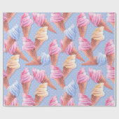 Papier Cadeau Glace. Motif doux (Plat)