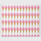 Papier Cadeau - Glace Rose (Plat)