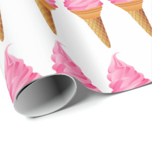 Papier Cadeau - Glace Rose