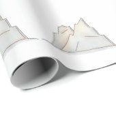 Papier Cadeau Glacier Arctique Minimal (Coin rond)