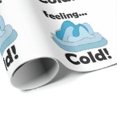 Papier Cadeau Glacier Iceberg Sentiment Froid Drôle (Coin rond)