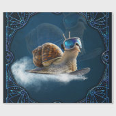 Papier Cadeau Glacière que le reste, l'escargot de snowboard. (Plat)
