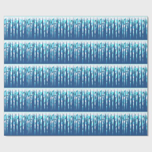 Papier Cadeau Glaçons abstraits faits sur commande (Plat)