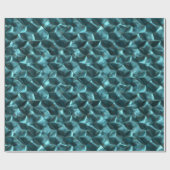 Papier Cadeau Glam Abstrait bleu turquoise (Plat)