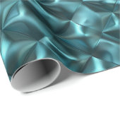 Papier Cadeau Glam Abstrait bleu turquoise (Coin rond)