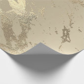 Papier Cadeau Glam brillant en or crème ivoire Abstrait VIP (Coin)