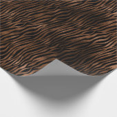 Papier Cadeau Glam Brown Black Zebra Print (Coin)