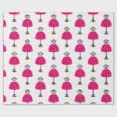 Papier Cadeau Glam Fashion Diva fête d'anniversaire (Plat)